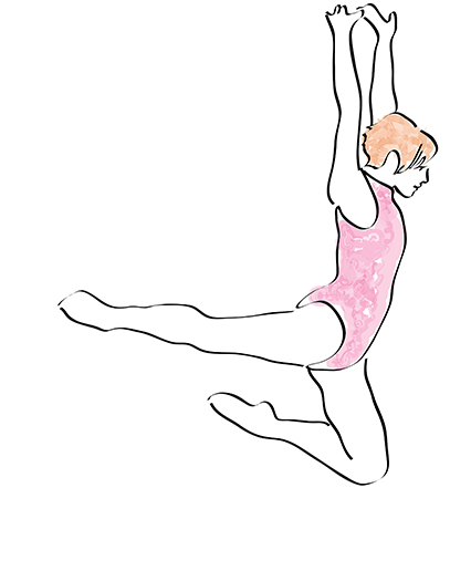 Lady Jumping Illustration by Shirley Kwan
